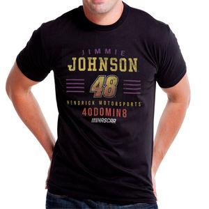 NASCAR Mens Classic Crew Tee - Jimmie Johnson - 2 Black by DelSol-1 Pc